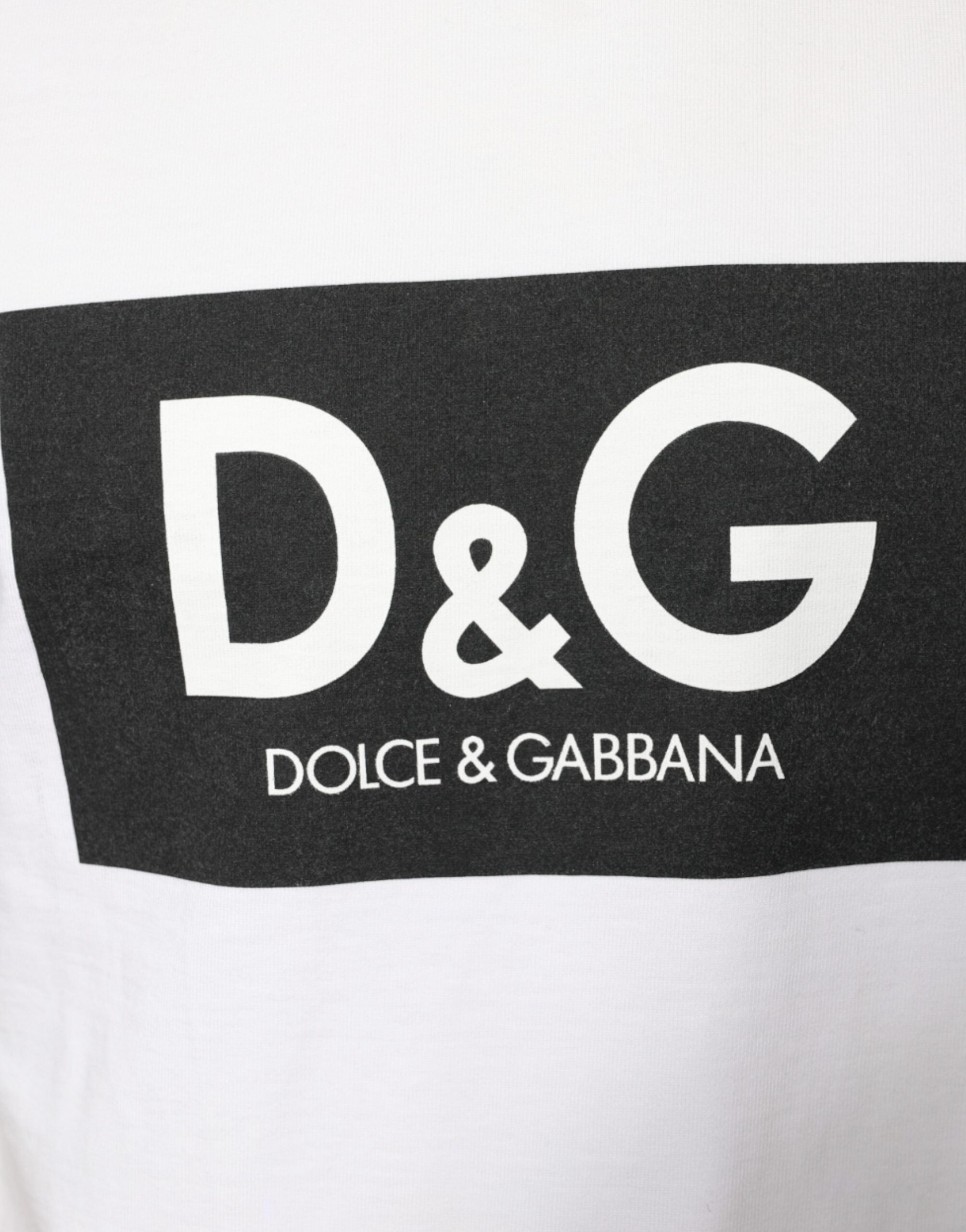 Dolce & Gabbana White Cotton DG Logo Print Casual T-shirt -   -  Dolce & Gabbana.