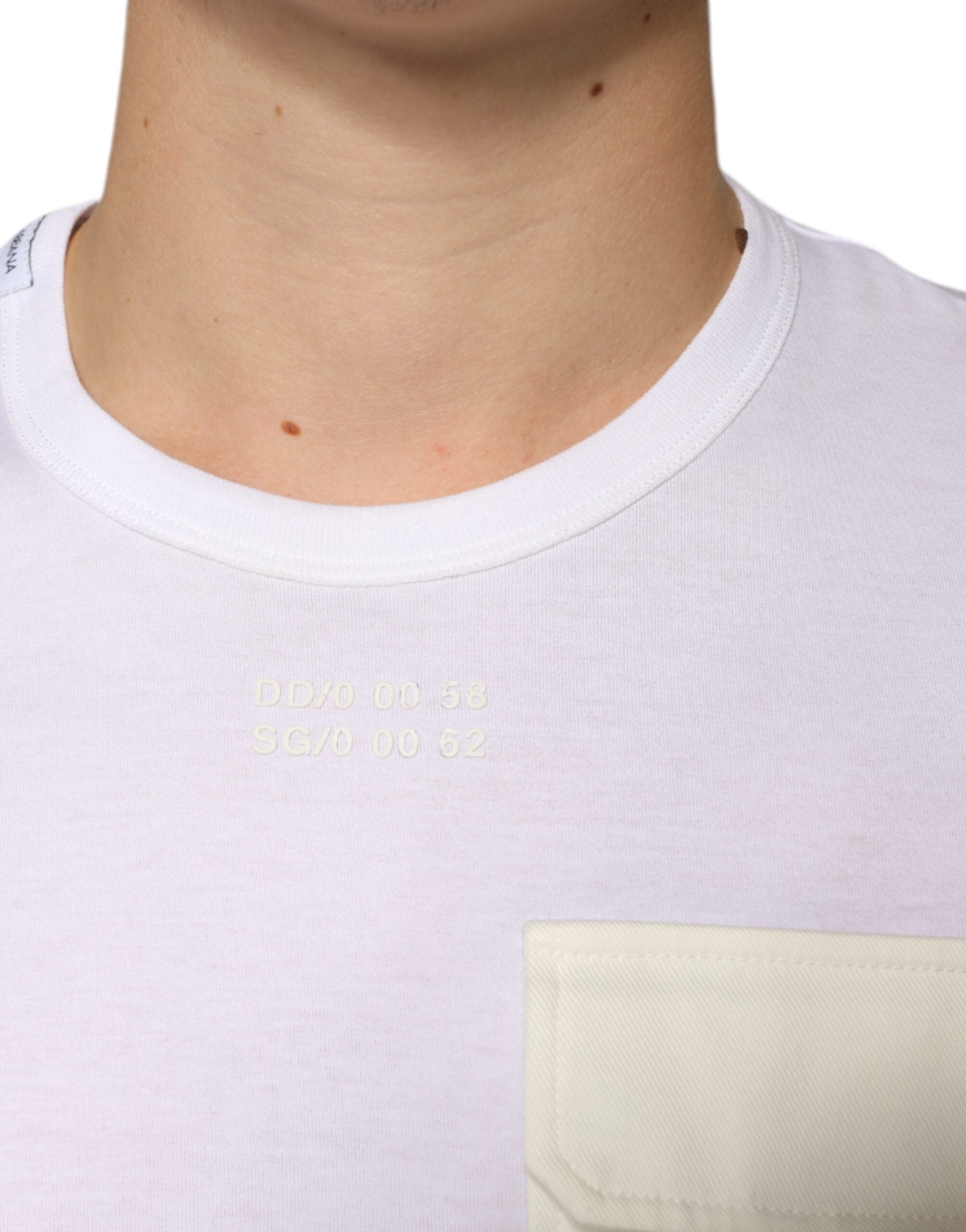 Dolce & Gabbana White Cotton Pocket Short Sleeves T-shirt -   -  Dolce & Gabbana.