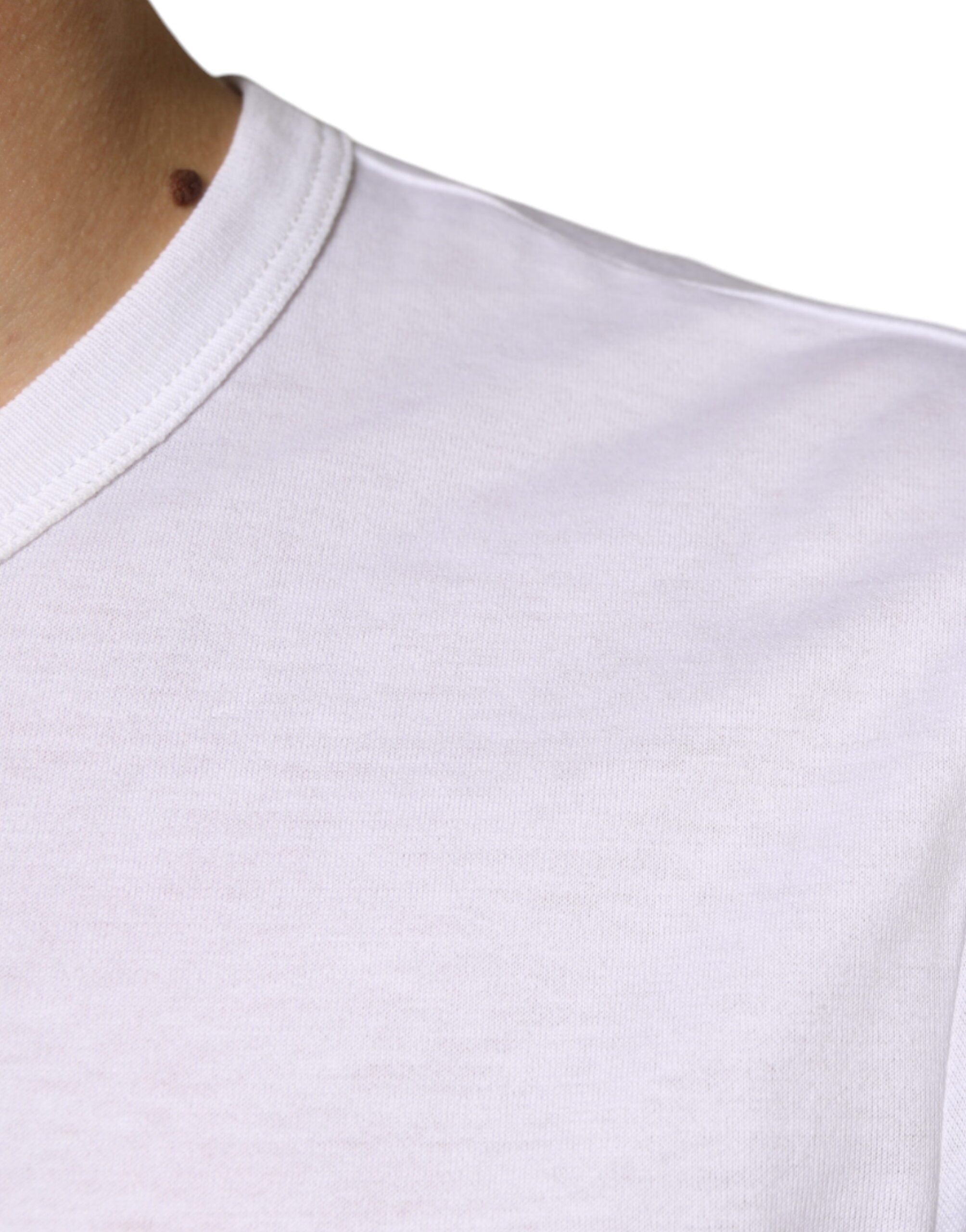 Dolce & Gabbana White Cotton Pocket Short Sleeves T-shirt -   -  Dolce & Gabbana.