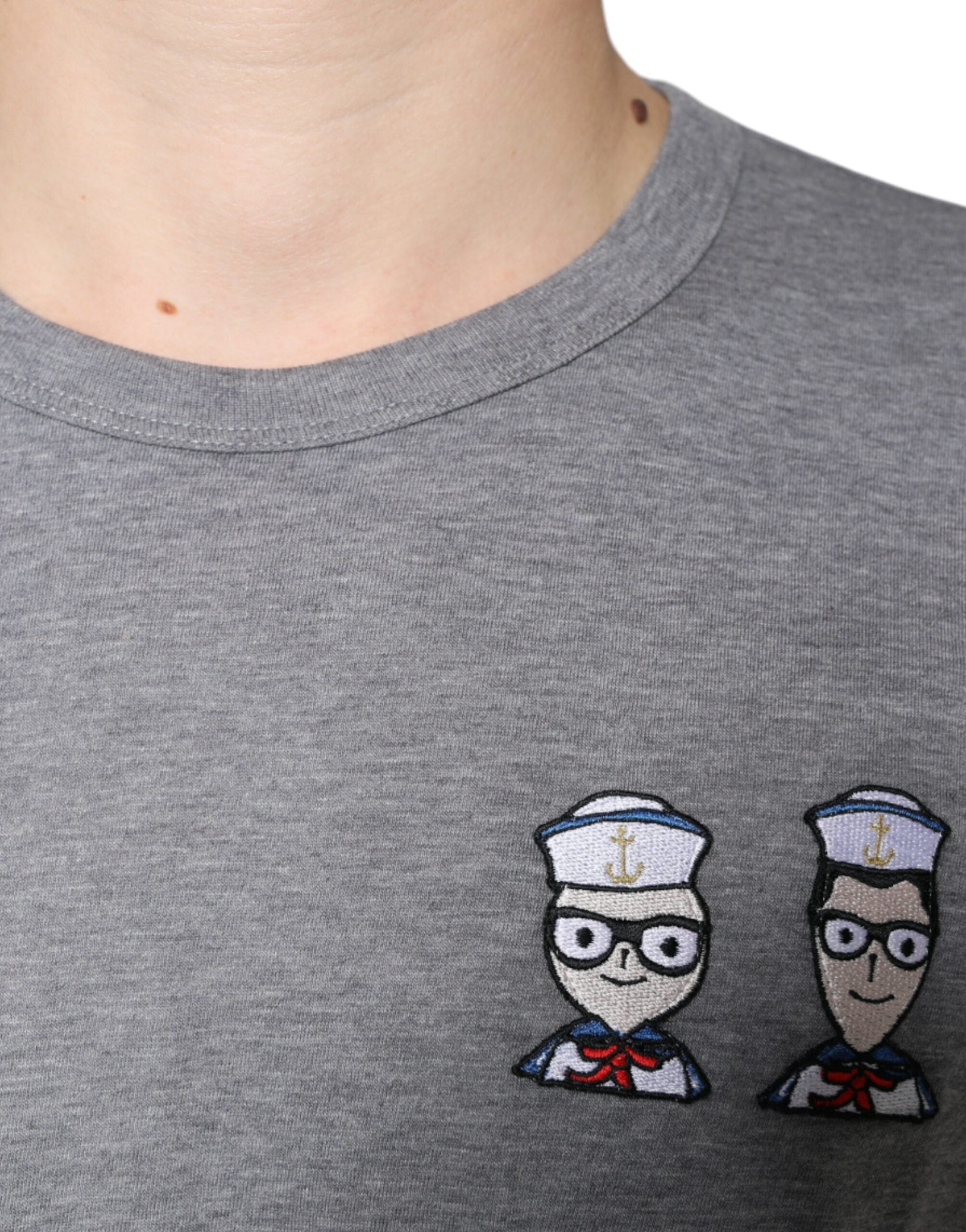 Dolce & Gabbana Gray Cotton #DGFamily Short Sleeves T-shirt -   -  Dolce & Gabbana.