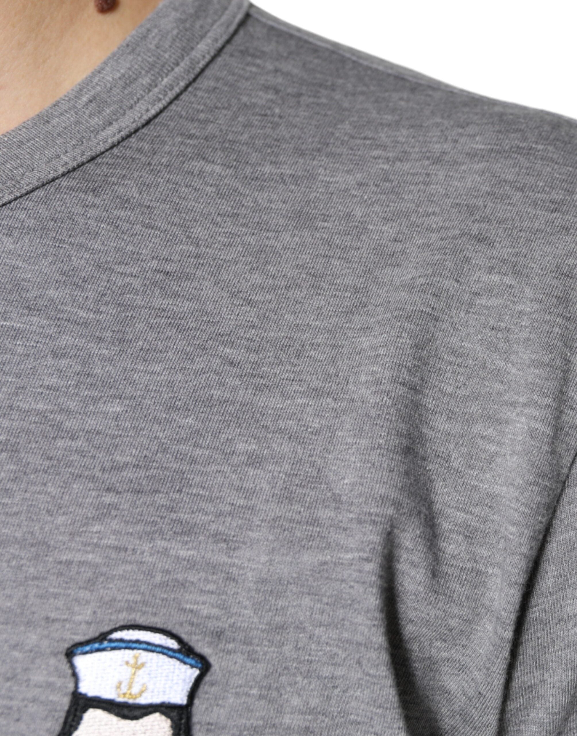 Dolce & Gabbana Gray Cotton #DGFamily Short Sleeves T-shirt -   -  Dolce & Gabbana.