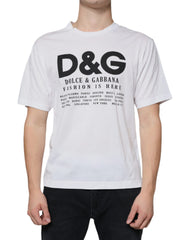 Dolce & Gabbana White Cotton DG Logo Print Casual T-shirt -   -  Dolce & Gabbana.