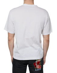 Dolce & Gabbana White Cotton DG Logo Print Casual T-shirt -   -  Dolce & Gabbana.