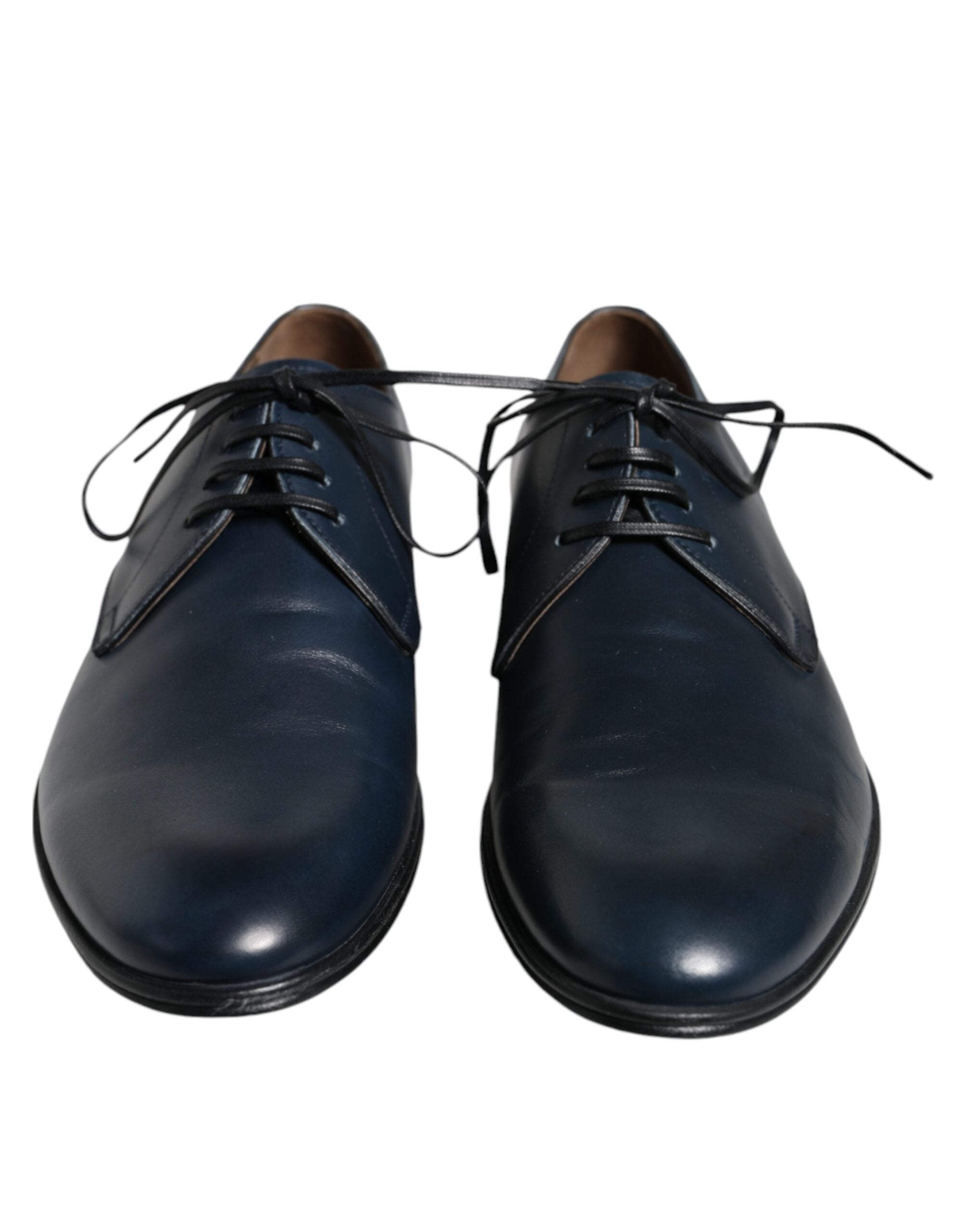 Dolce & Gabbana Navy Blue Leather Derby Dress Formal Shoes -   -  Dolce & Gabbana.