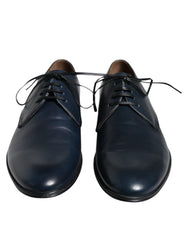 Dolce & Gabbana Navy Blue Leather Derby Dress Formal Shoes -   -  Dolce & Gabbana.