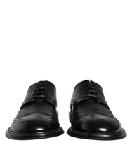 Dolce & Gabbana Black Leather Oxford Wingtip Formal Shoes -   -  Dolce & Gabbana.