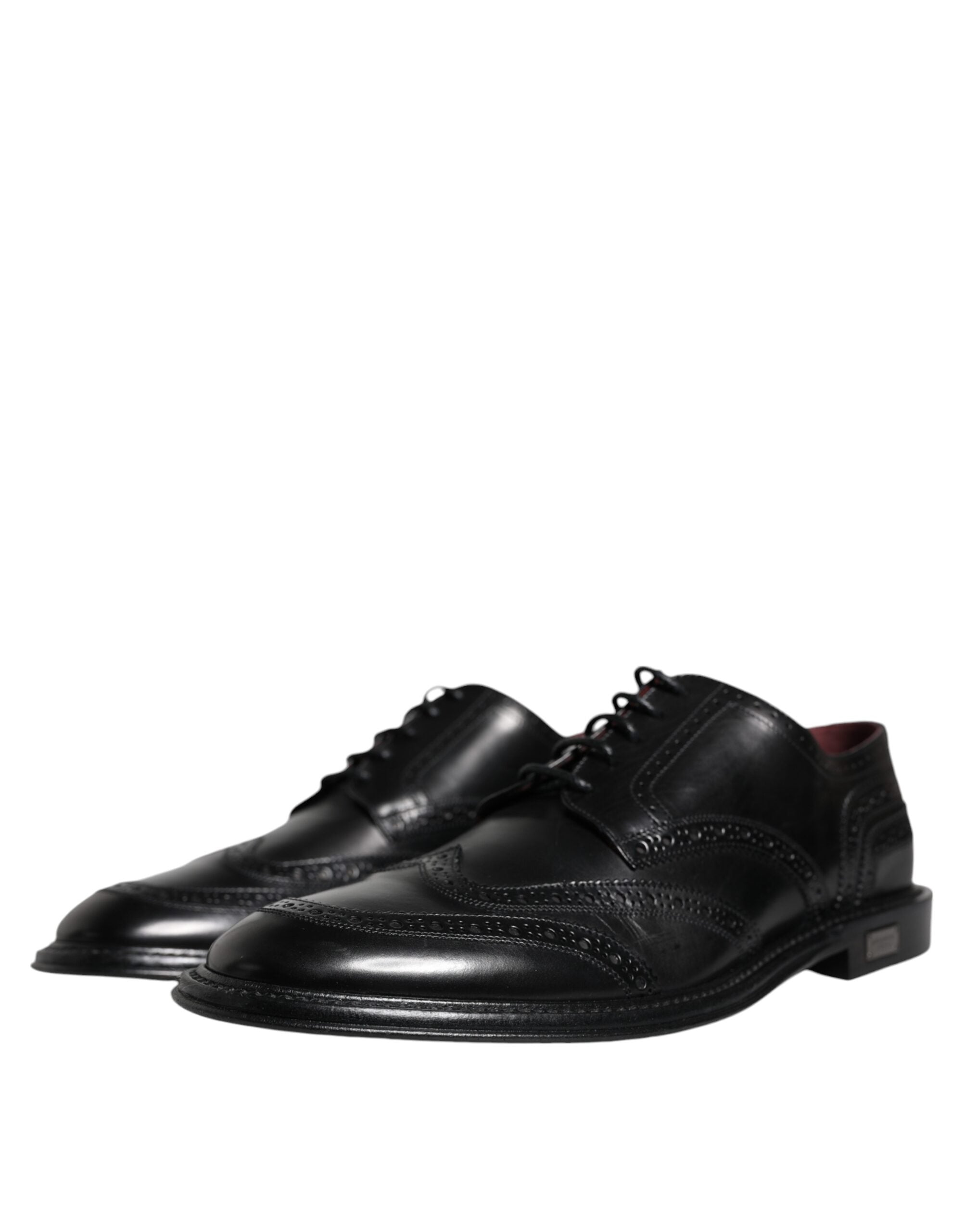 Dolce & Gabbana Black Leather Oxford Wingtip Formal Shoes -   -  Dolce & Gabbana.