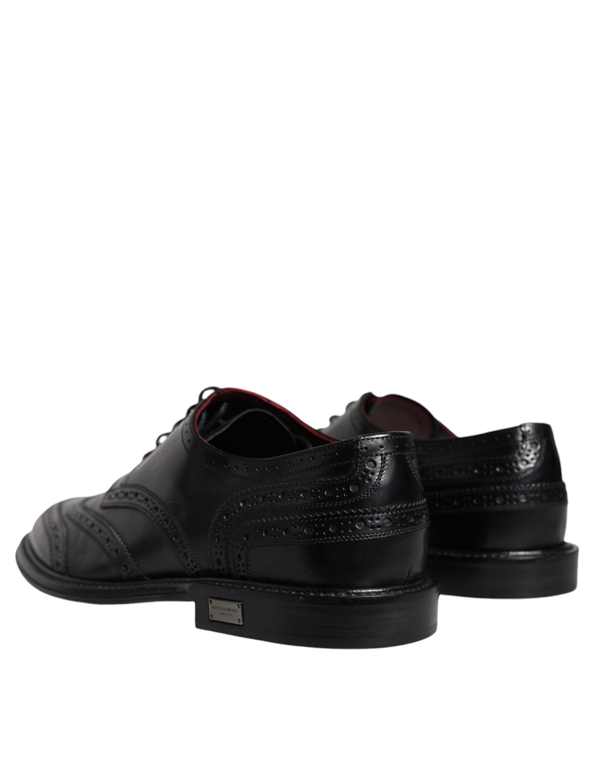Dolce & Gabbana Black Leather Oxford Wingtip Formal Shoes -   -  Dolce & Gabbana.