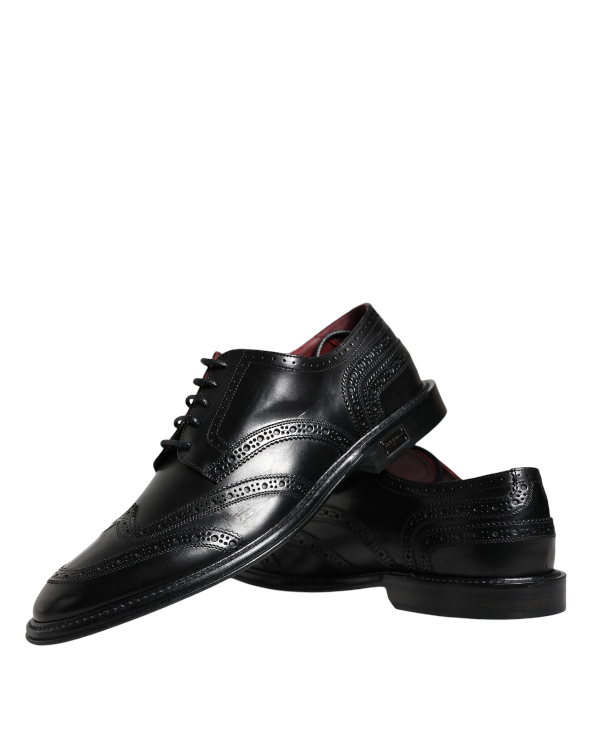 Dolce & Gabbana Black Leather Oxford Wingtip Formal Shoes -   -  Dolce & Gabbana.