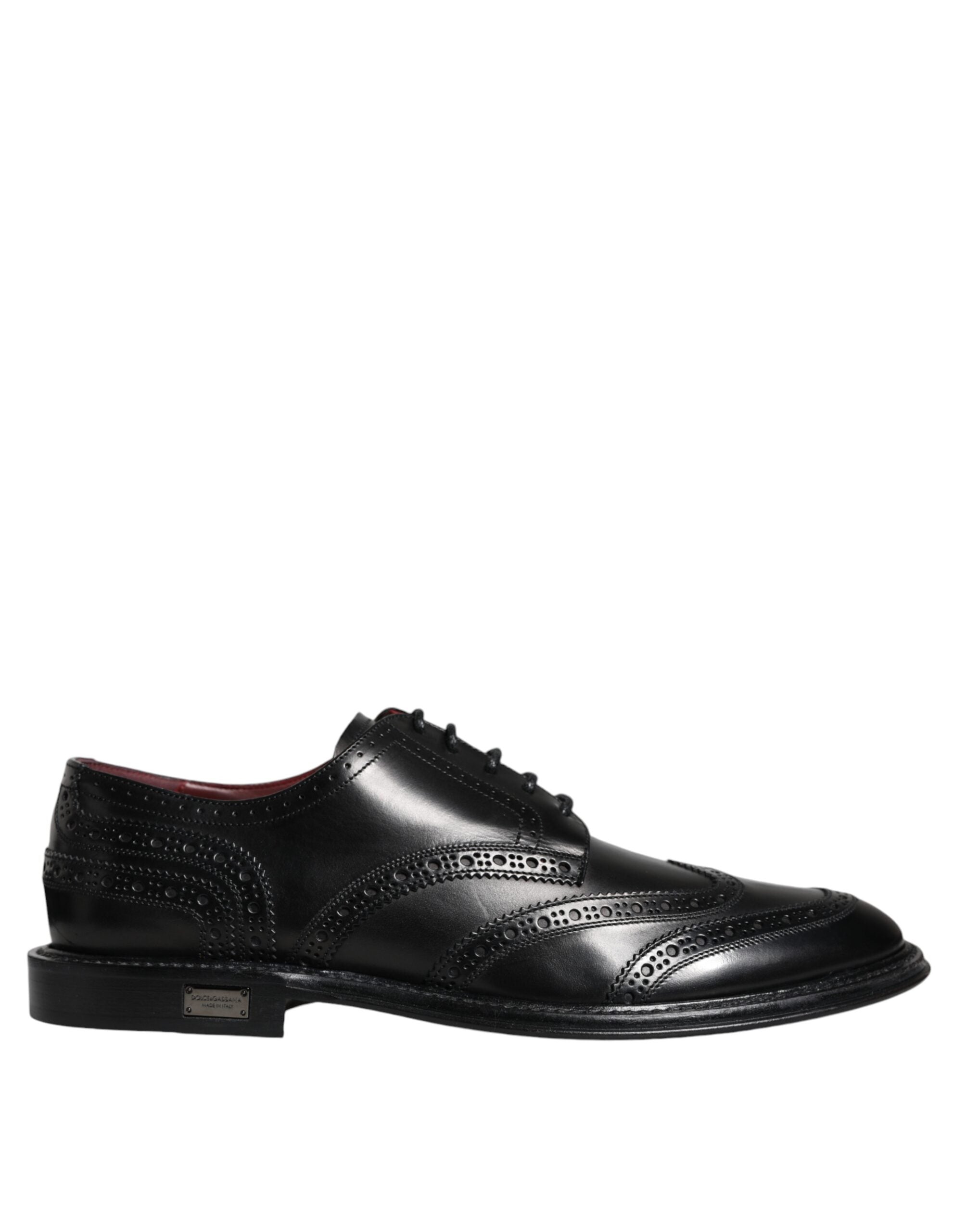 Dolce & Gabbana Black Leather Oxford Wingtip Formal Shoes -   -  Dolce & Gabbana.