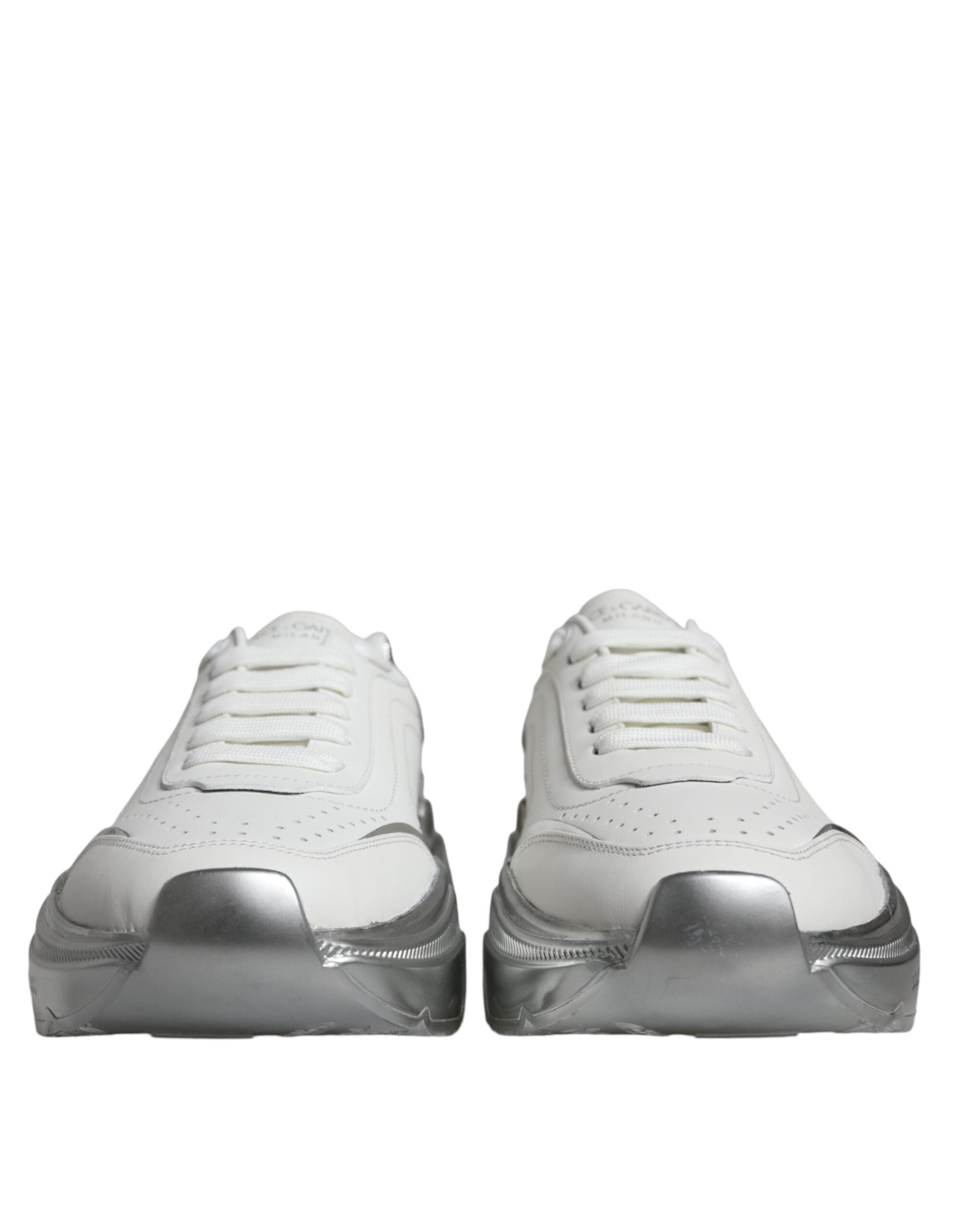 Dolce & Gabbana White Silver Daymaster Low Top Sneakers Shoes -   -  Dolce & Gabbana.