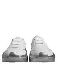 Dolce & Gabbana White Silver Daymaster Low Top Sneakers Shoes -   -  Dolce & Gabbana.