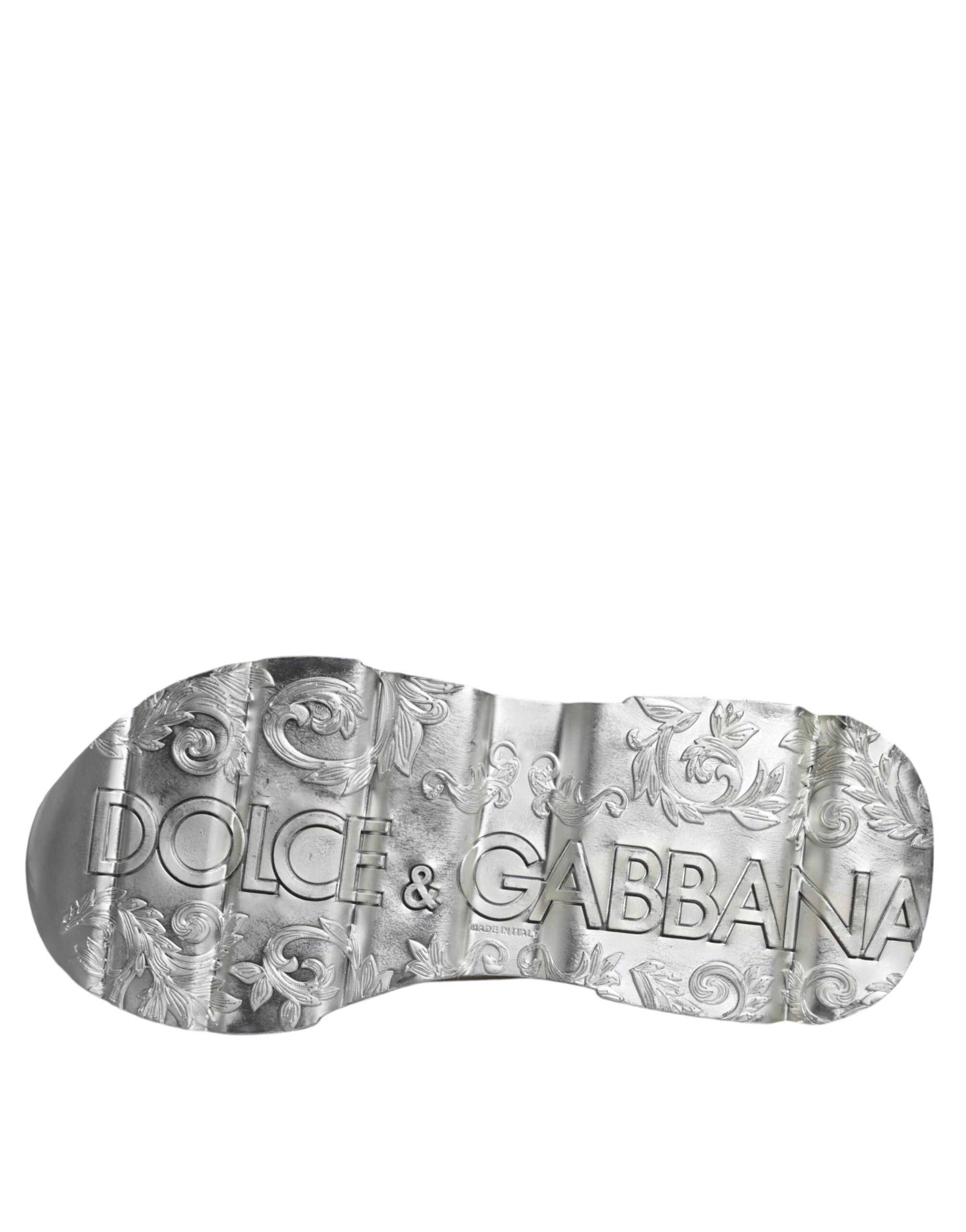 Dolce & Gabbana White Silver Daymaster Low Top Sneakers Shoes -   -  Dolce & Gabbana.