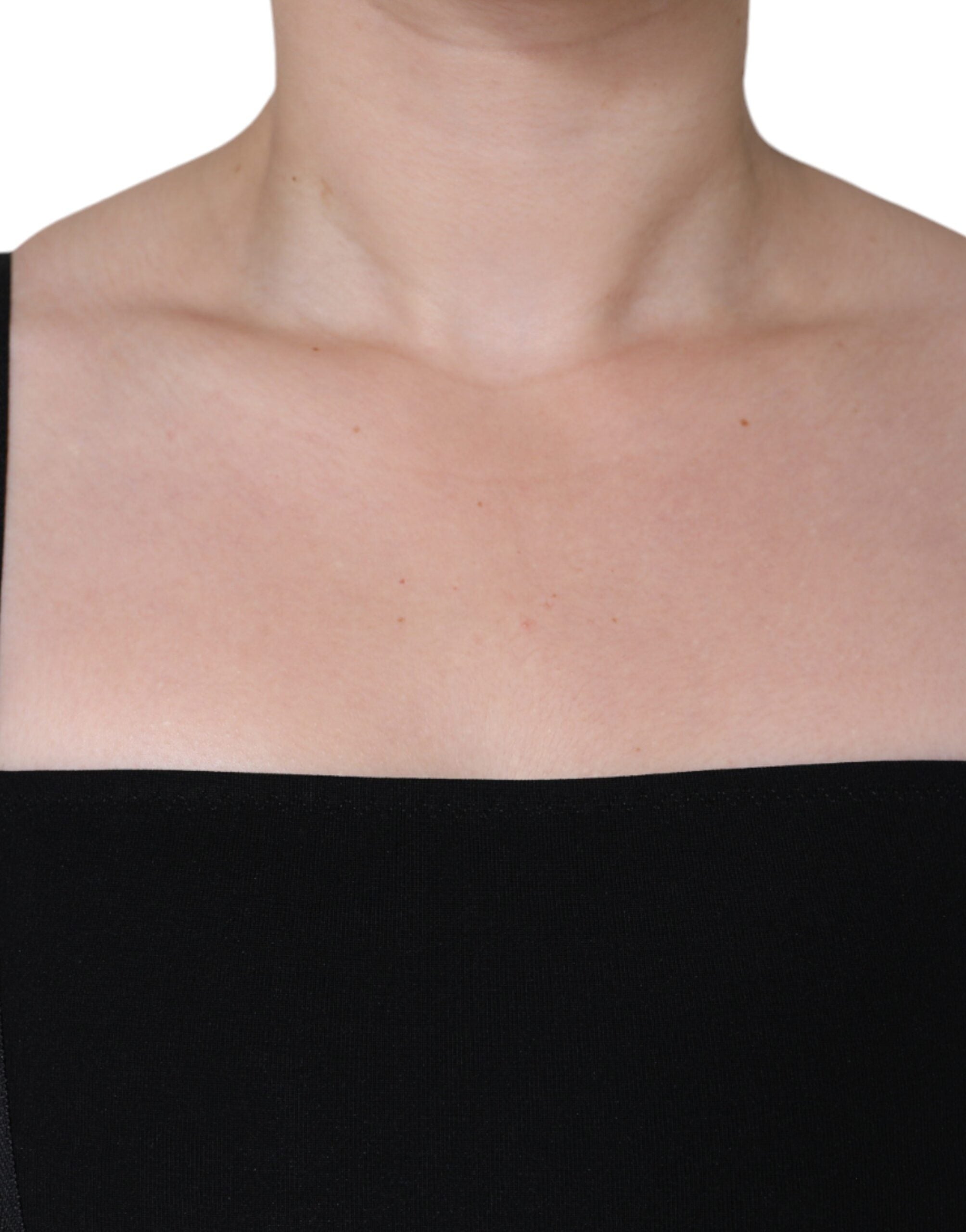 Dolce & Gabbana Black Zipper Bodycon Sheath Midi Dress -   -  Dolce & Gabbana.