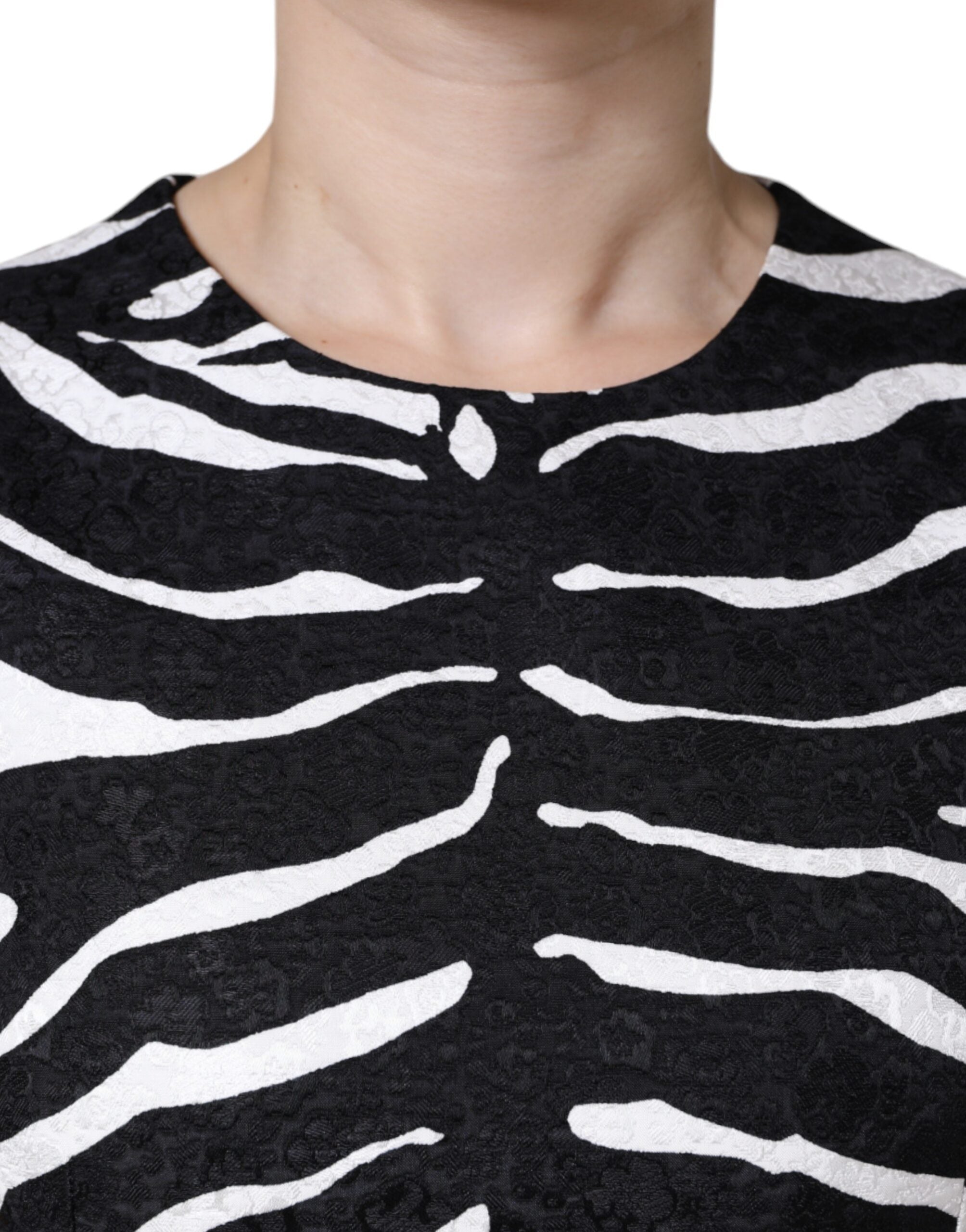 Dolce & Gabbana Black White Zebra A-line Sheath Mini Dress -   -  Dolce & Gabbana.
