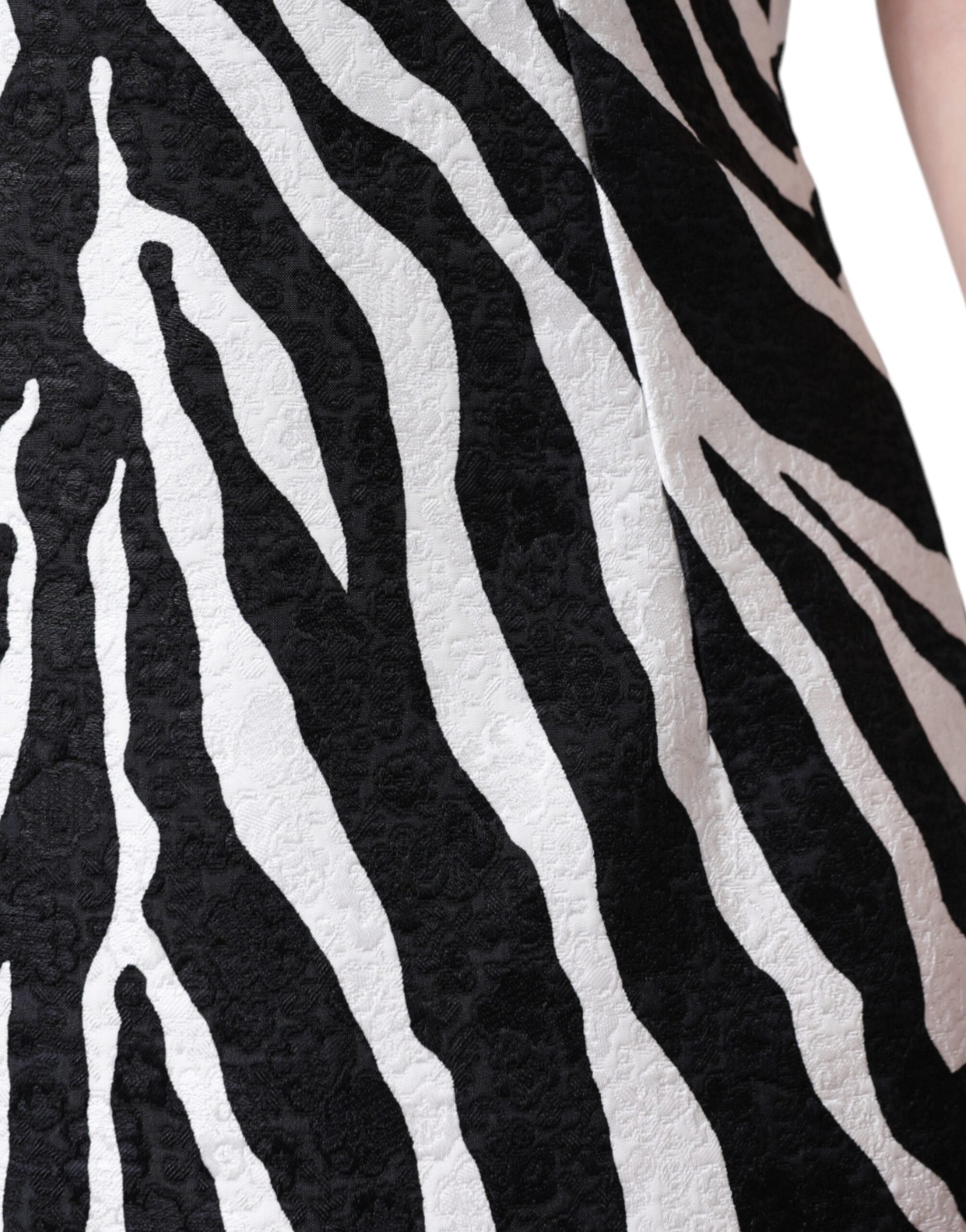 Dolce & Gabbana Black White Zebra A-line Sheath Mini Dress -   -  Dolce & Gabbana.