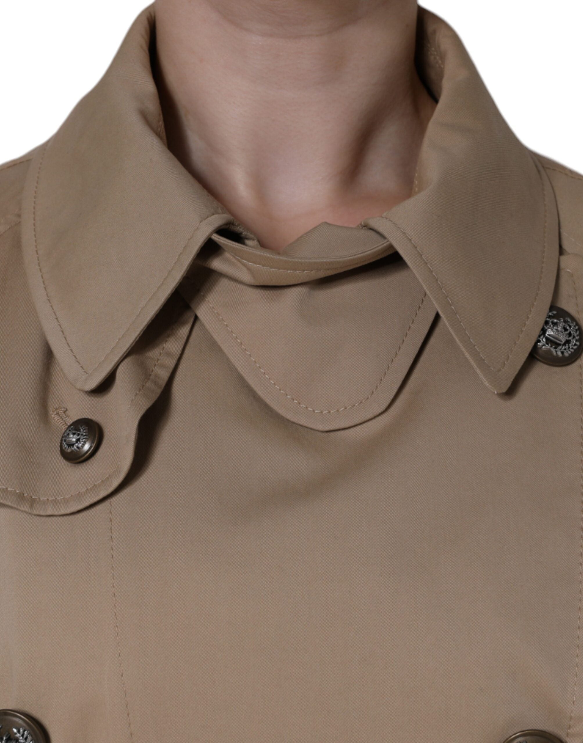 Dolce & Gabbana Khaki Double Breasted Trench Coat Jacket -   -  Dolce & Gabbana.