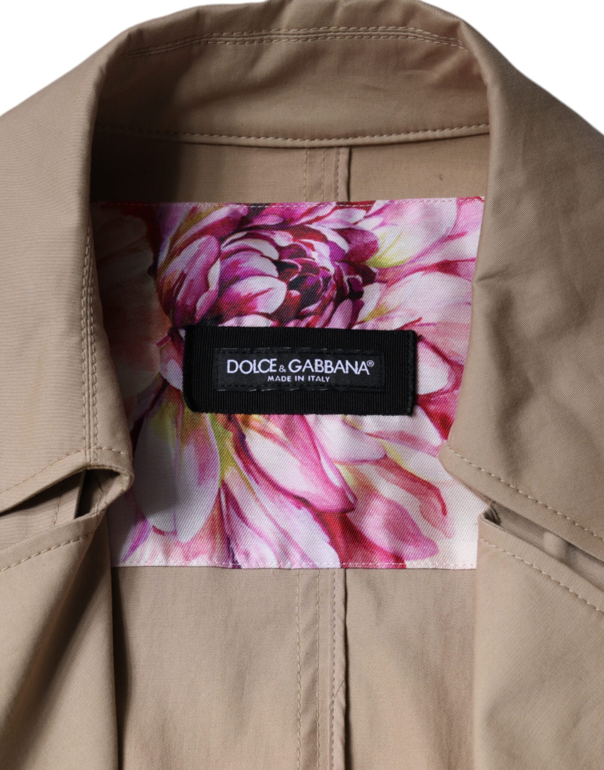 Dolce & Gabbana Khaki Double Breasted Trench Coat Jacket -   -  Dolce & Gabbana.