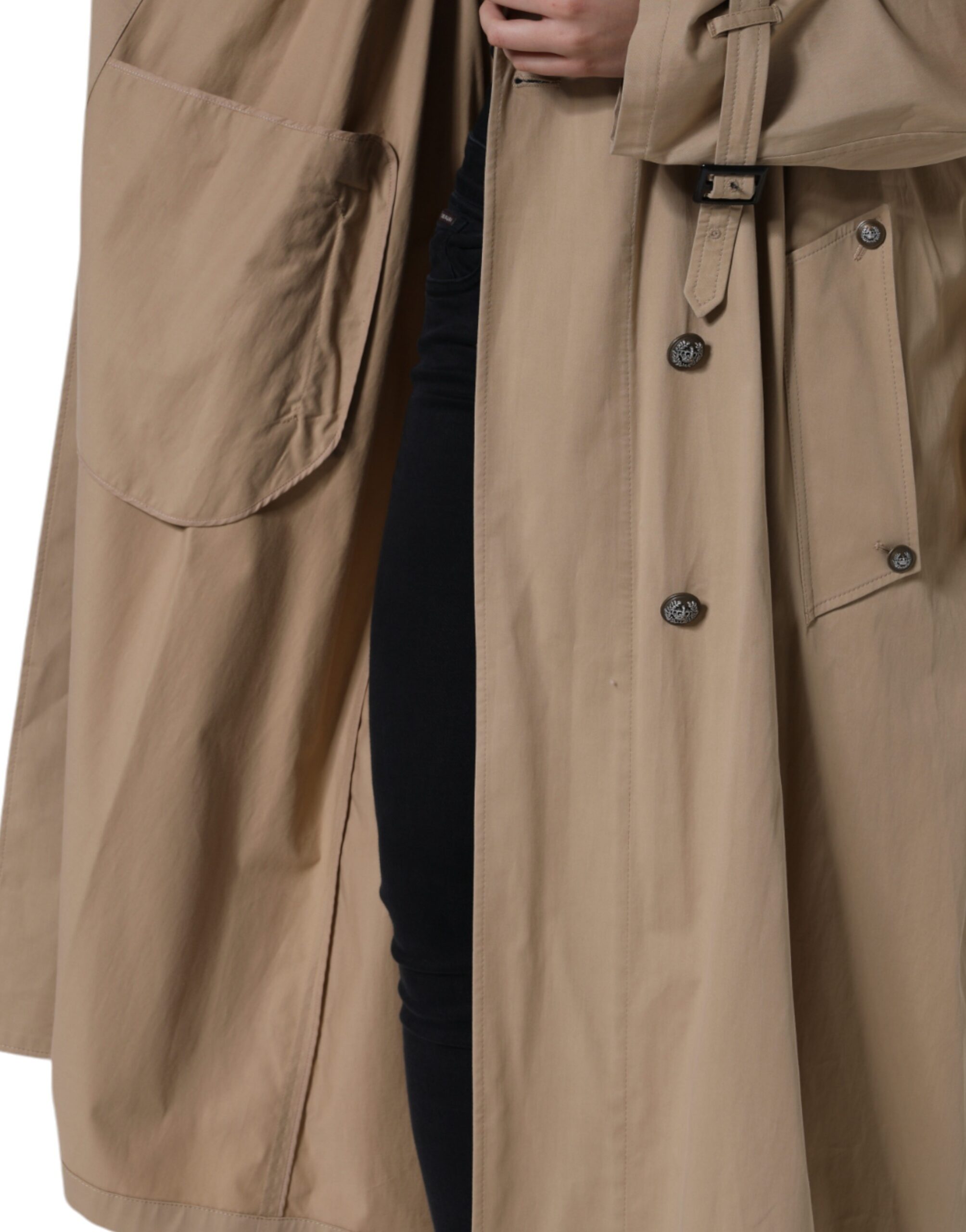 Dolce & Gabbana Khaki Double Breasted Trench Coat Jacket -   -  Dolce & Gabbana.