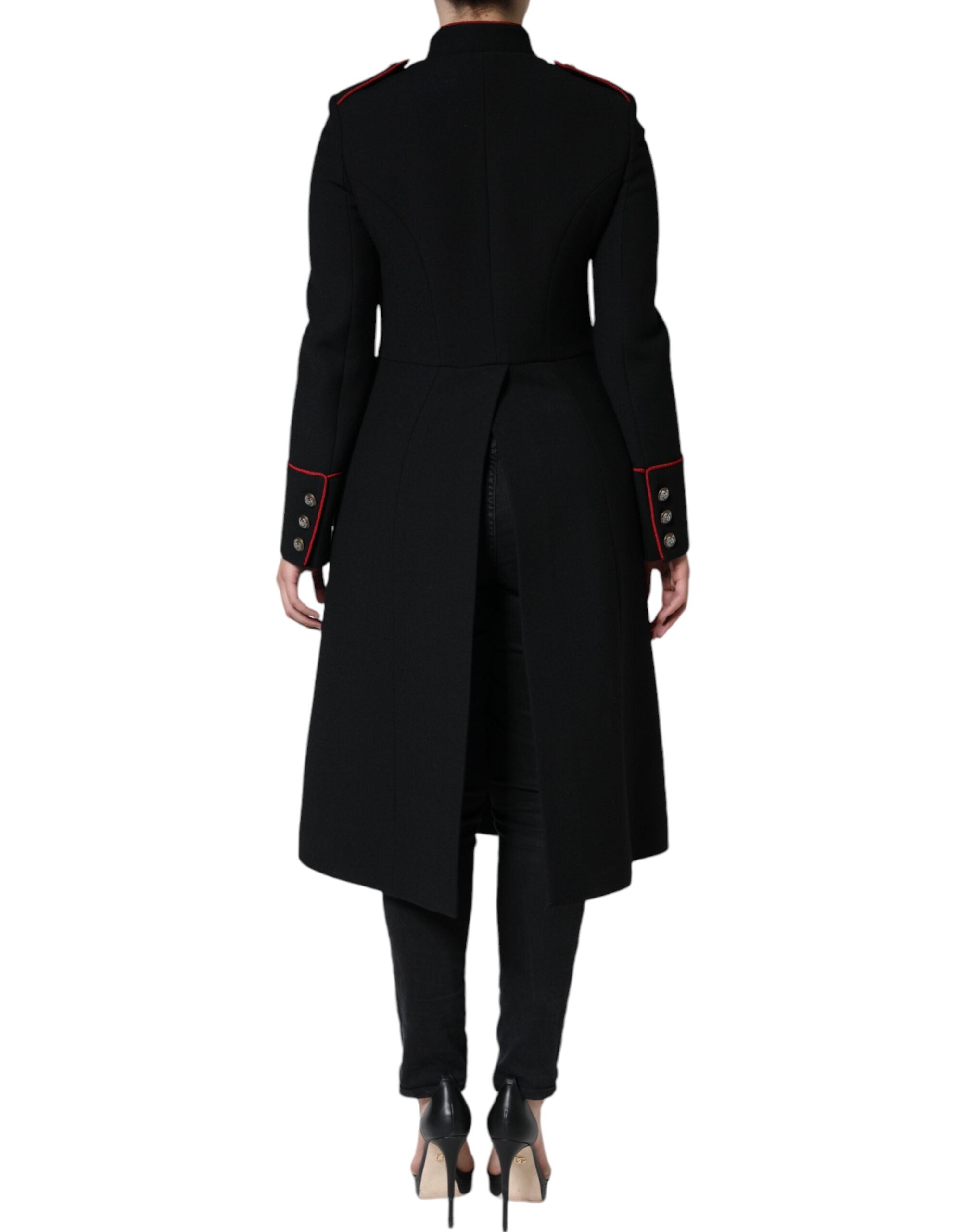 Dolce & Gabbana Black Single Breasted Trench Coat Jacket -   -  Dolce & Gabbana.
