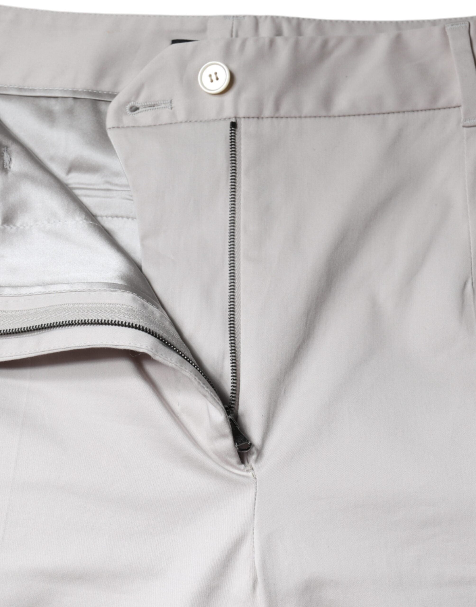 Dolce & Gabbana White Cotton Mid Waist Cropped Skinny Pants -   -  Dolce & Gabbana.