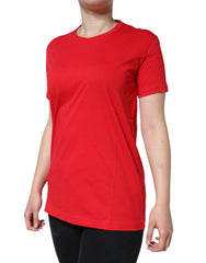 Dolce & Gabbana Red Cotton Crew Neck Short Sleeve Tee T-shirt -   -  Dolce & Gabbana.