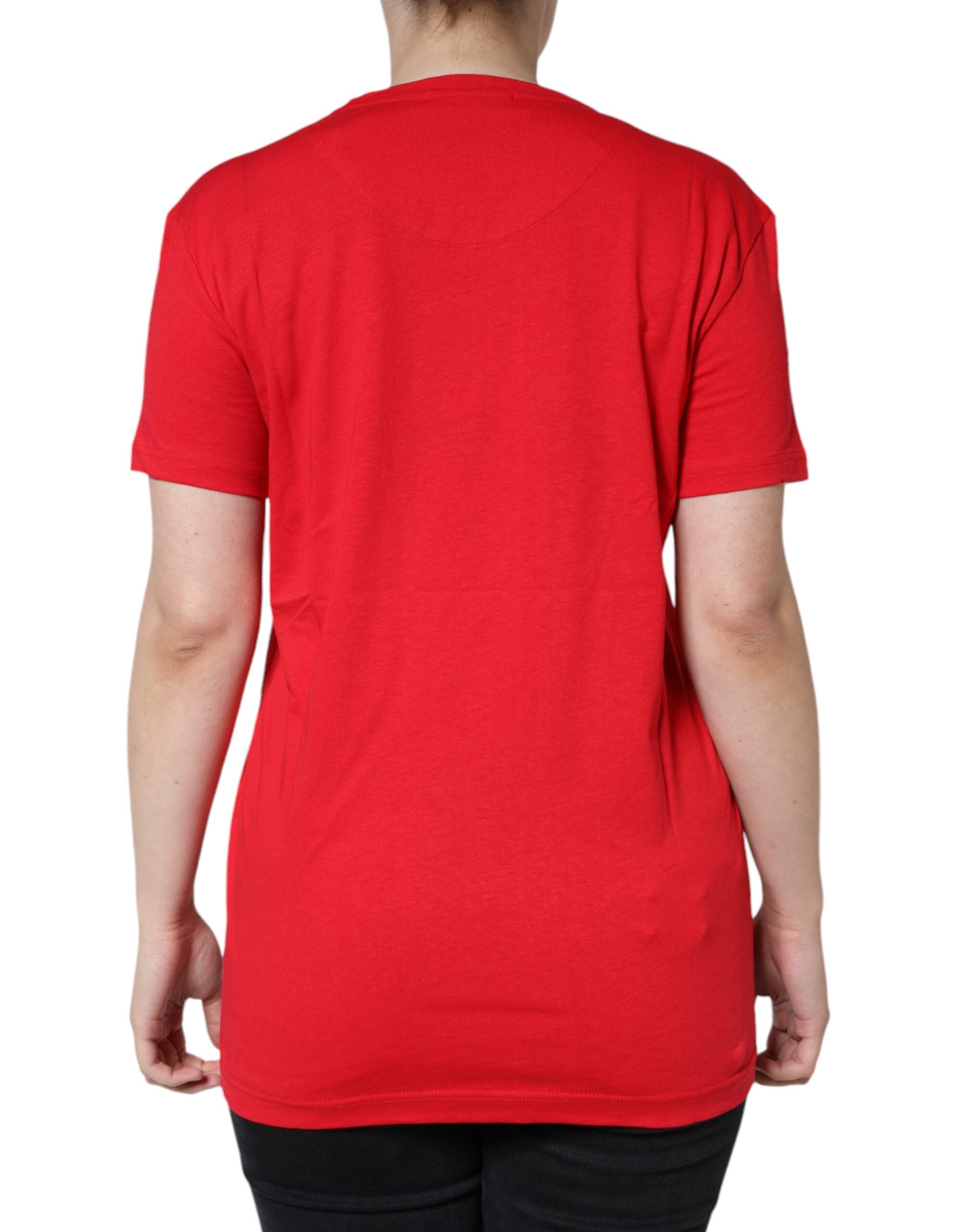 Dolce & Gabbana Red Cotton Crew Neck Short Sleeve Tee T-shirt -   -  Dolce & Gabbana.