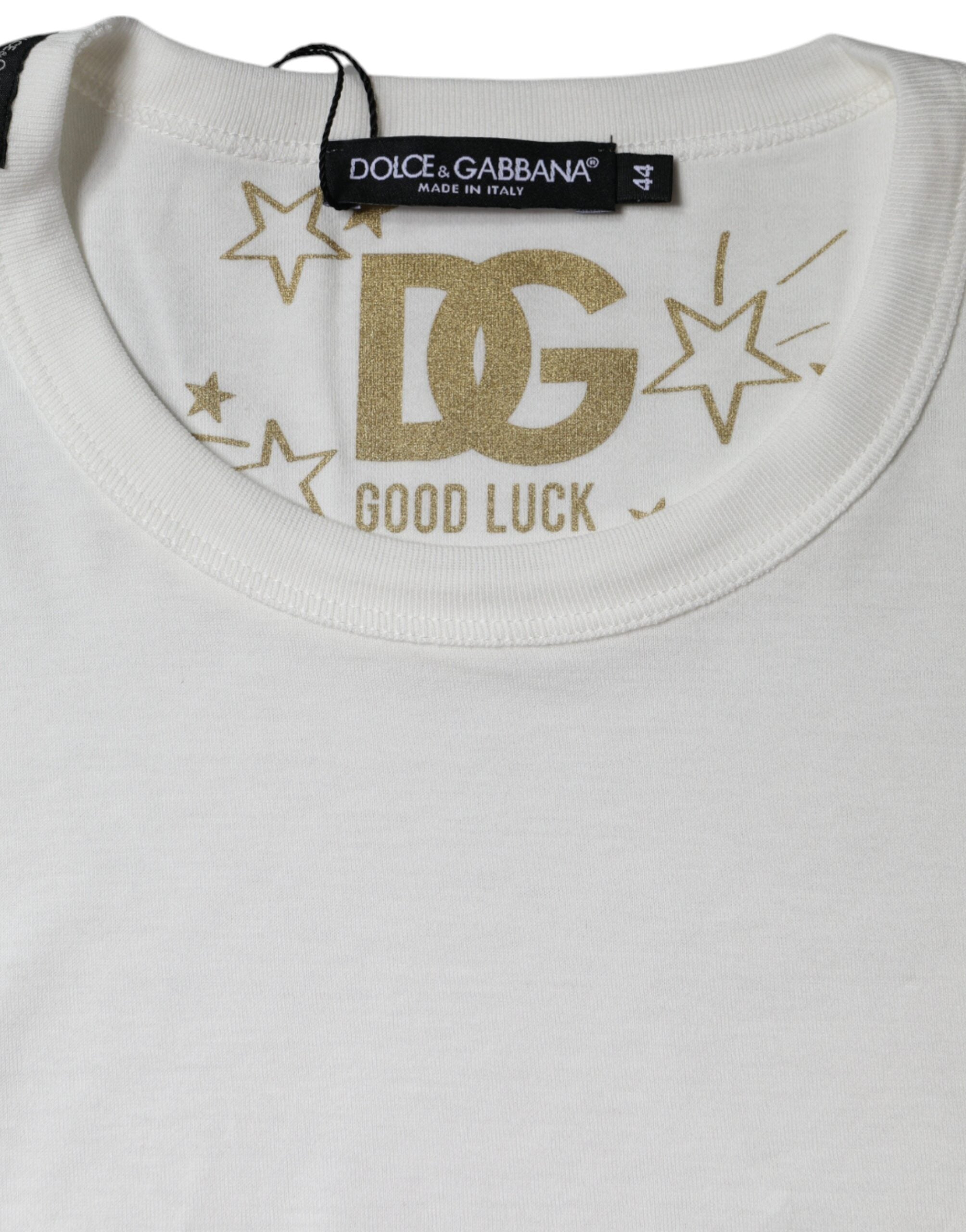 Dolce & Gabbana White Cotton Crew Neck Short Sleeve T-shirt -   -  Dolce & Gabbana.