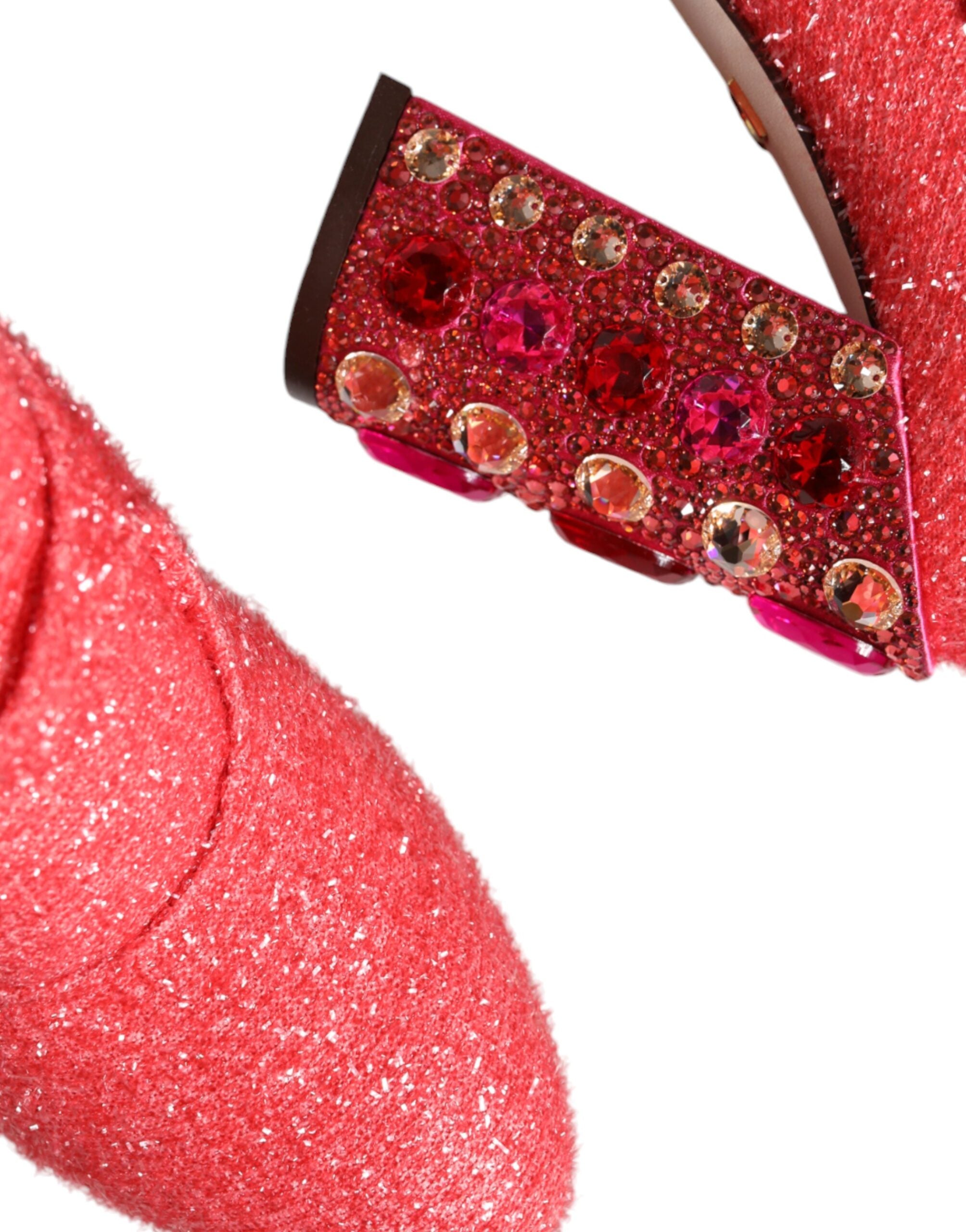 Dolce & Gabbana Pink Crystal Lurex Fantasy High Boots Shoes -   -  Dolce & Gabbana.