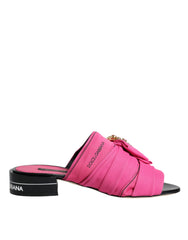 Dolce & Gabbana Pink Black Crystal Slides Sandals Shoes -   -  Dolce & Gabbana.