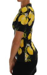 Dolce & Gabbana Multicolor Lemon Silk Stretch T-Shirt -   -  Dolce & Gabbana.