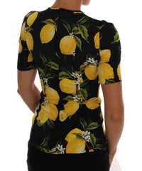 Dolce & Gabbana Multicolor Lemon Silk Stretch T-Shirt -   -  Dolce & Gabbana.