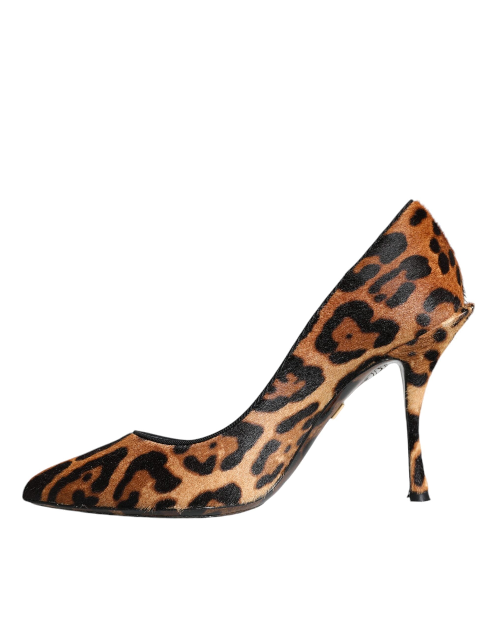 Dolce & Gabbana Brown Leopard Calf Hair Heels Pumps Shoes -   -  Dolce & Gabbana.