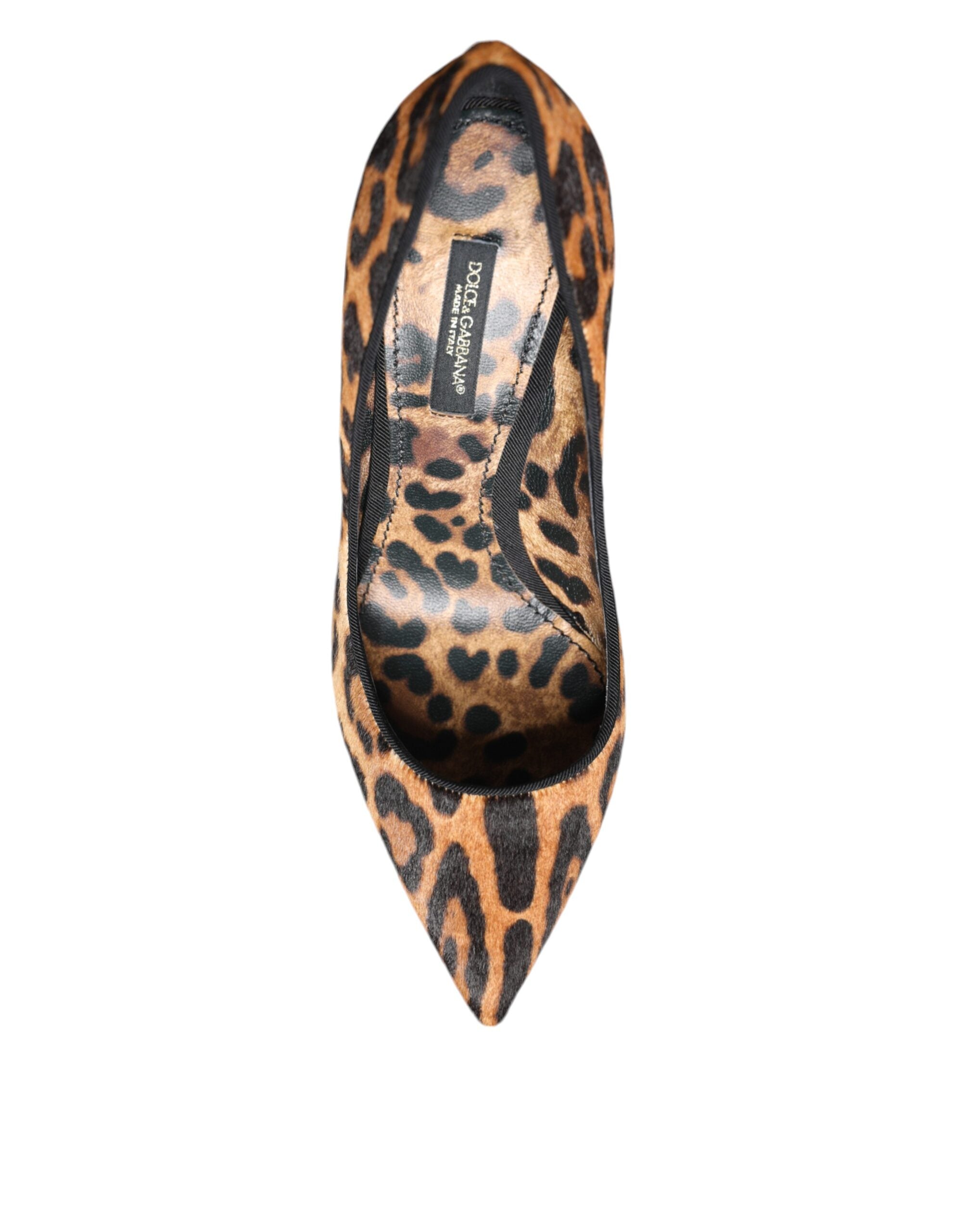 Dolce & Gabbana Brown Leopard Calf Hair Heels Pumps Shoes -   -  Dolce & Gabbana.