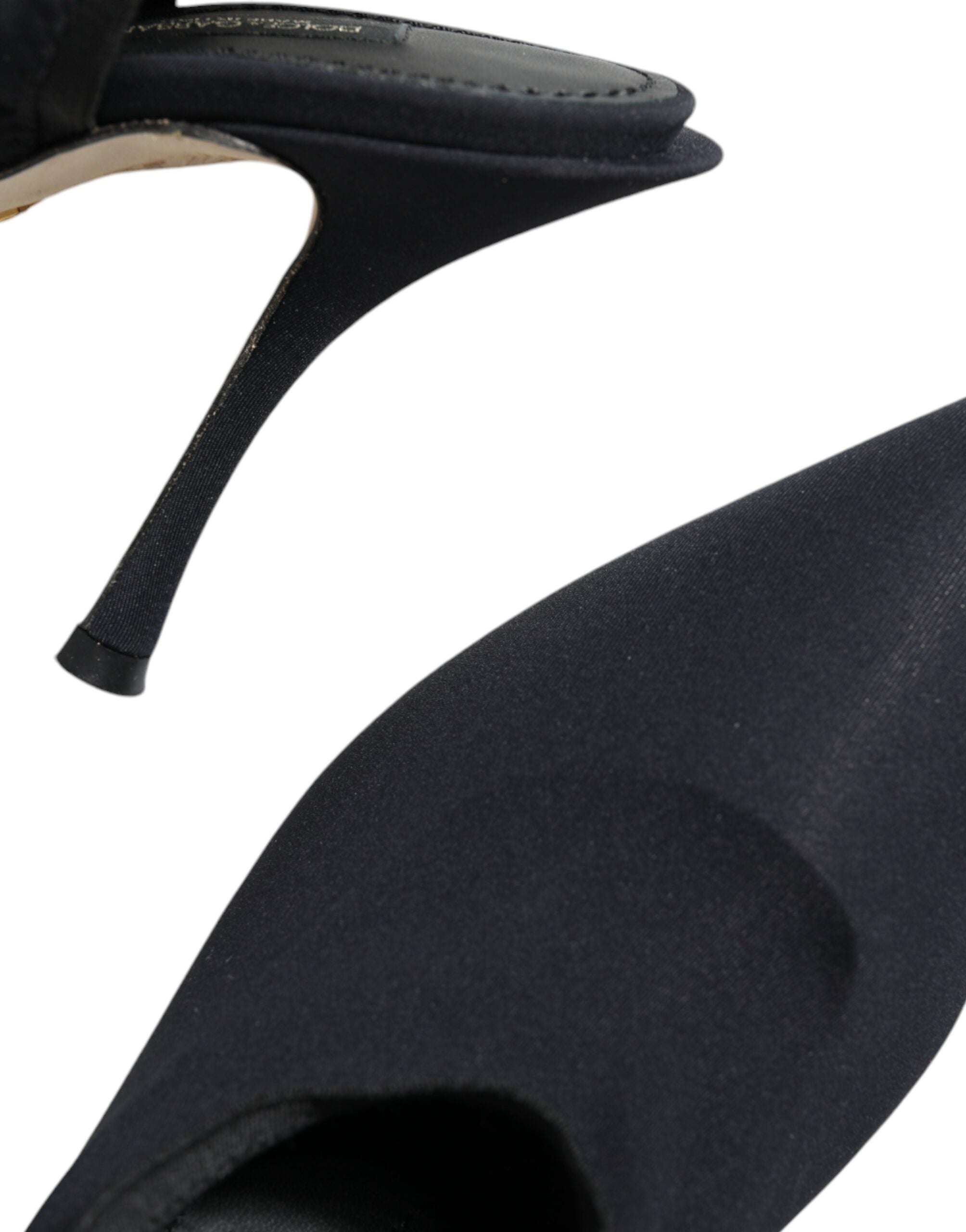 Dolce & Gabbana Black Jersey Stretch Heels Slingback Shoes -   -  Dolce & Gabbana.
