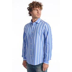 Baldinini Trend Light Blue Cotton Men Shirt -   -  Baldinini Trend.