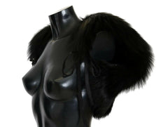 Dolce & Gabbana Black Silver Fox Fur Scarf -   -  Dolce & Gabbana.