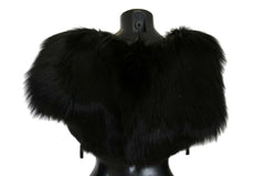 Dolce & Gabbana Black Silver Fox Fur Scarf -   -  Dolce & Gabbana.