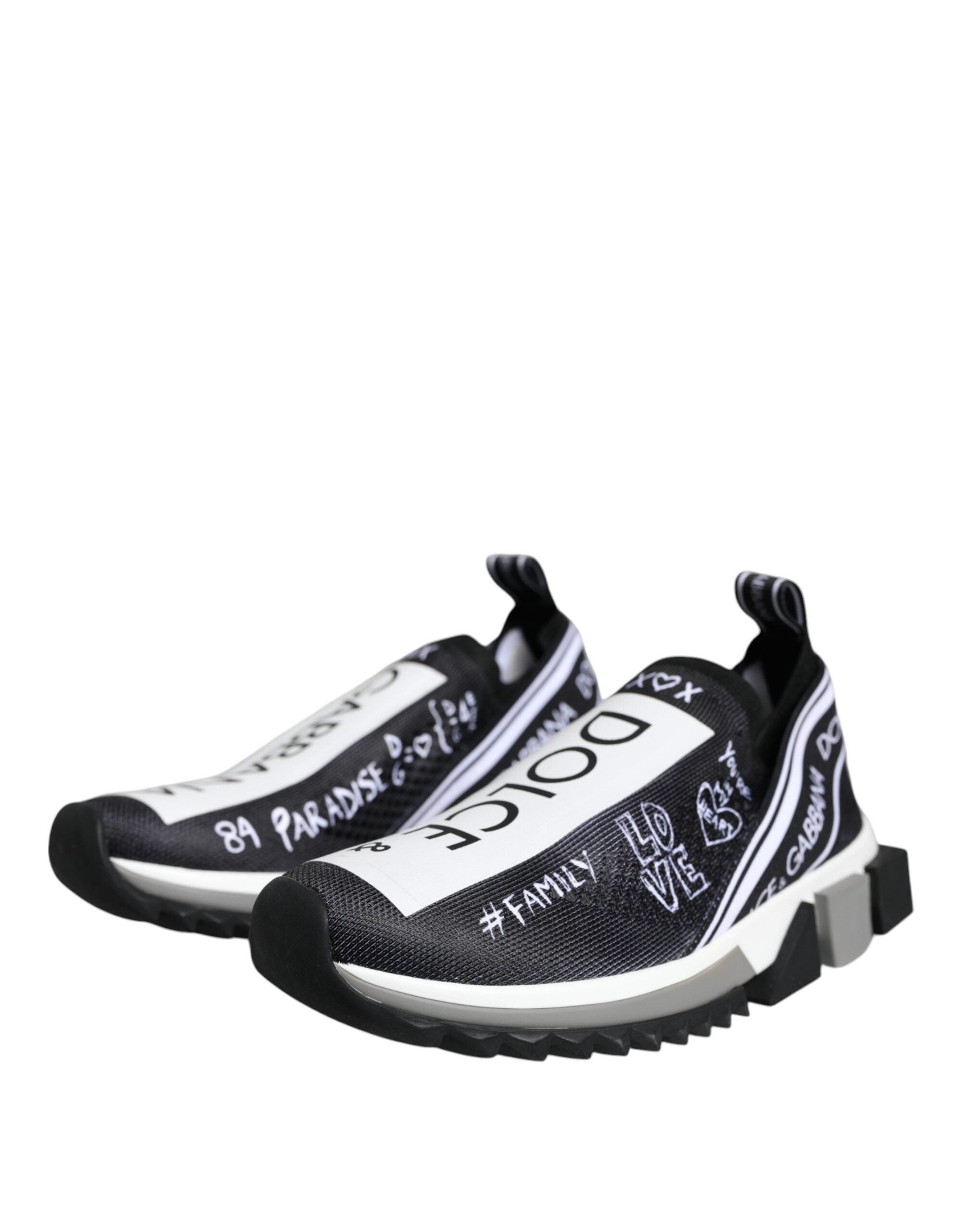 Dolce & Gabbana Black White Sorrento Low Top Sneakers Shoes -   -  Dolce & Gabbana.