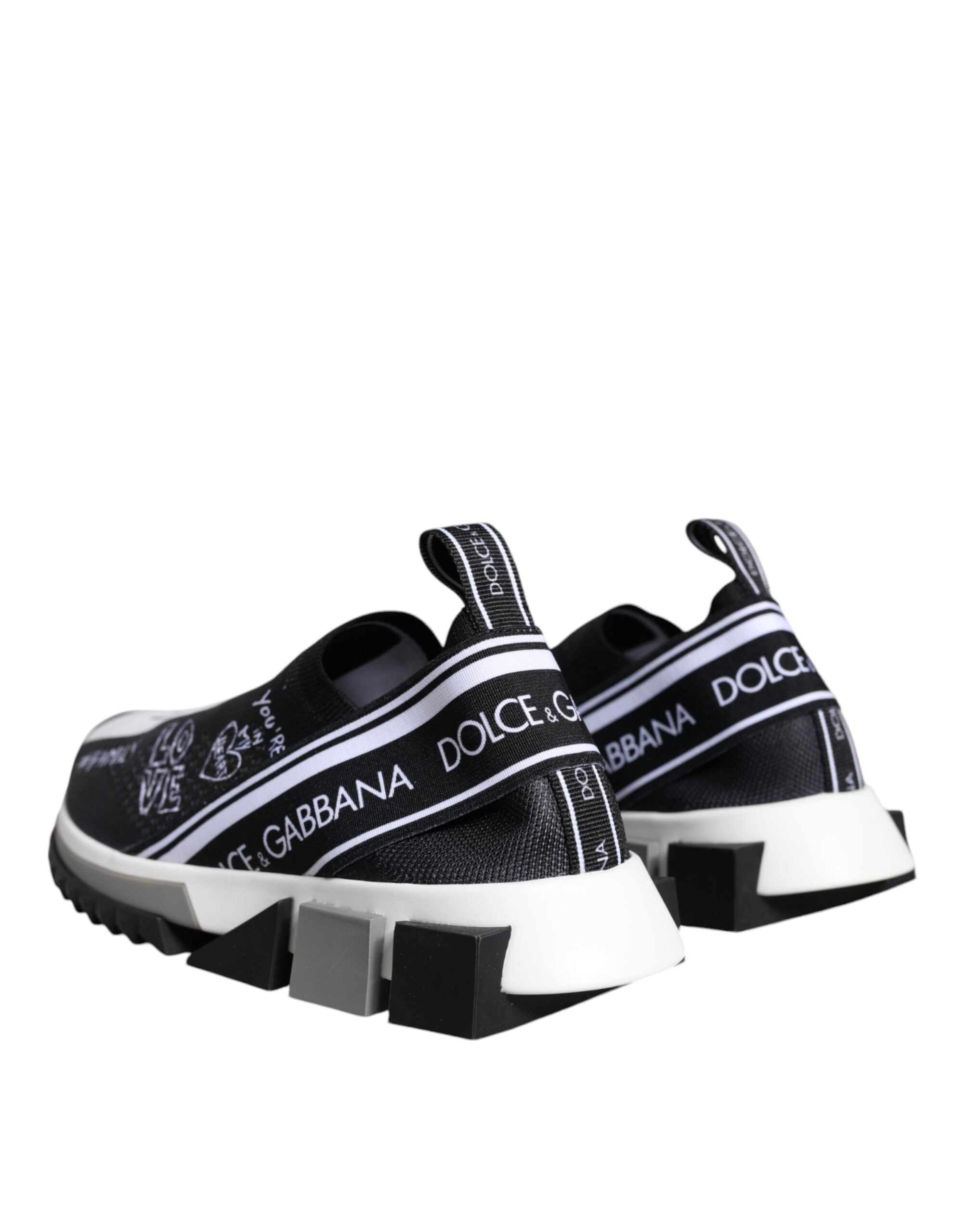 Dolce & Gabbana Black White Sorrento Low Top Sneakers Shoes -   -  Dolce & Gabbana.