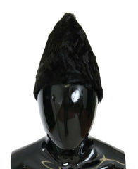 Dolce & Gabbana Black Xiangao Lamb Fur Beanie -   -  Dolce & Gabbana.
