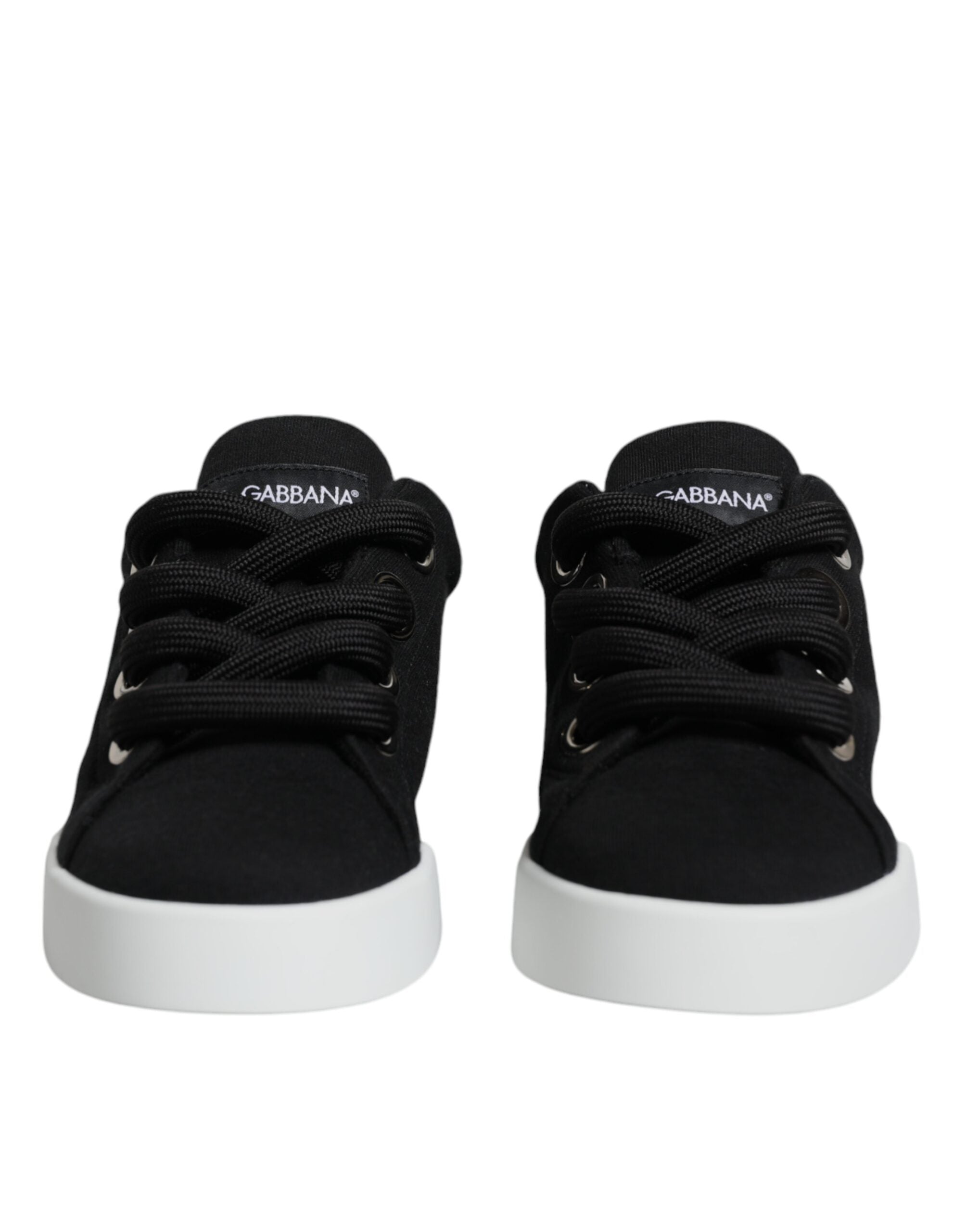 Dolce & Gabbana Black White Portofino Low Top Sneakers Shoes -   -  Dolce & Gabbana.