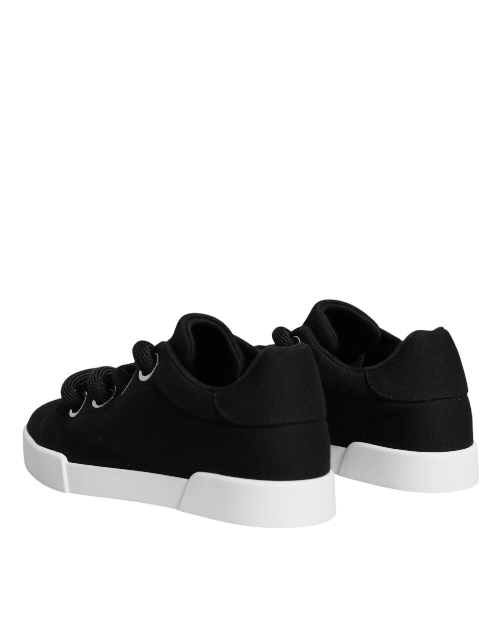 Dolce & Gabbana Black White Portofino Low Top Sneakers Shoes -   -  Dolce & Gabbana.