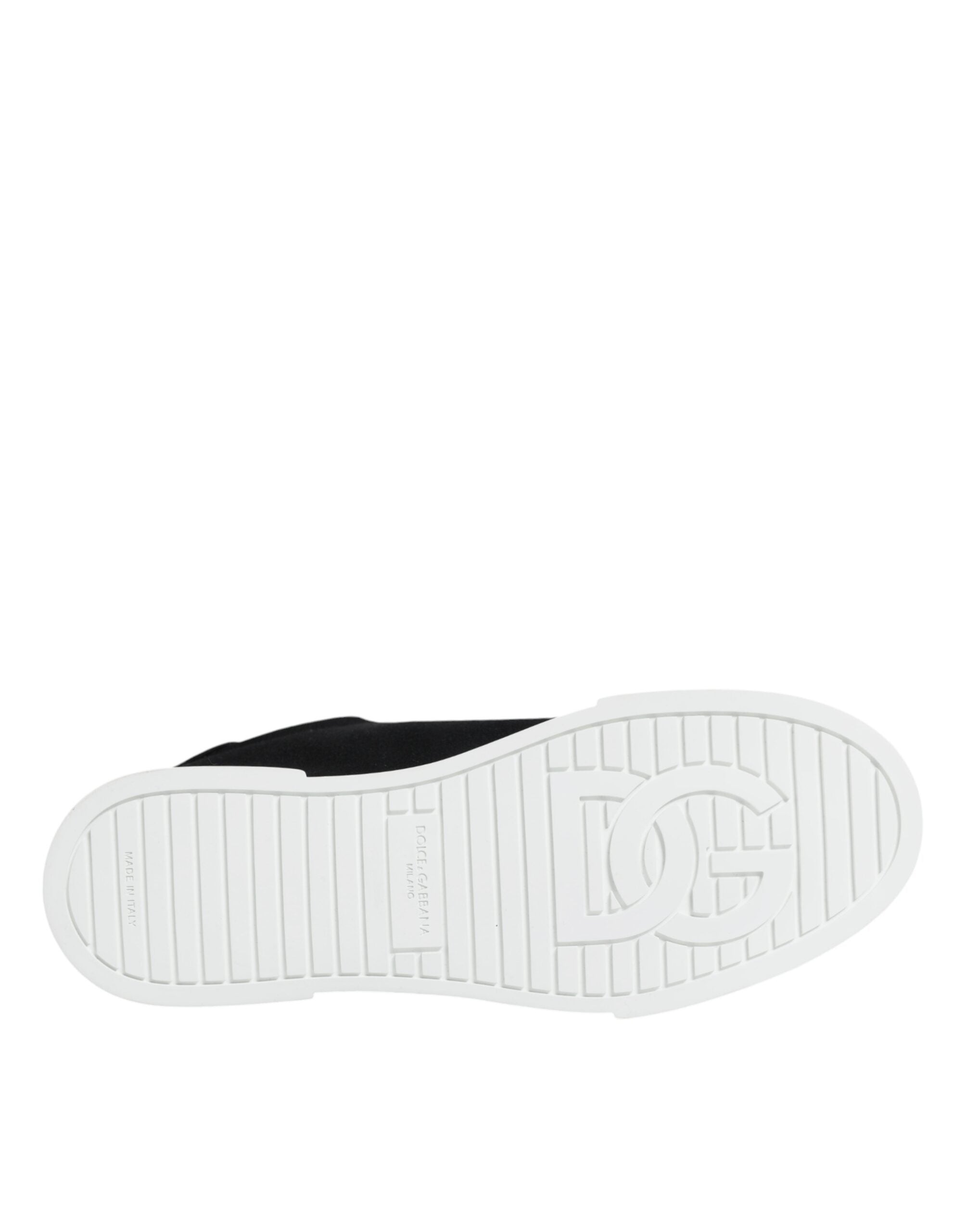 Dolce & Gabbana Black White Portofino Low Top Sneakers Shoes -   -  Dolce & Gabbana.