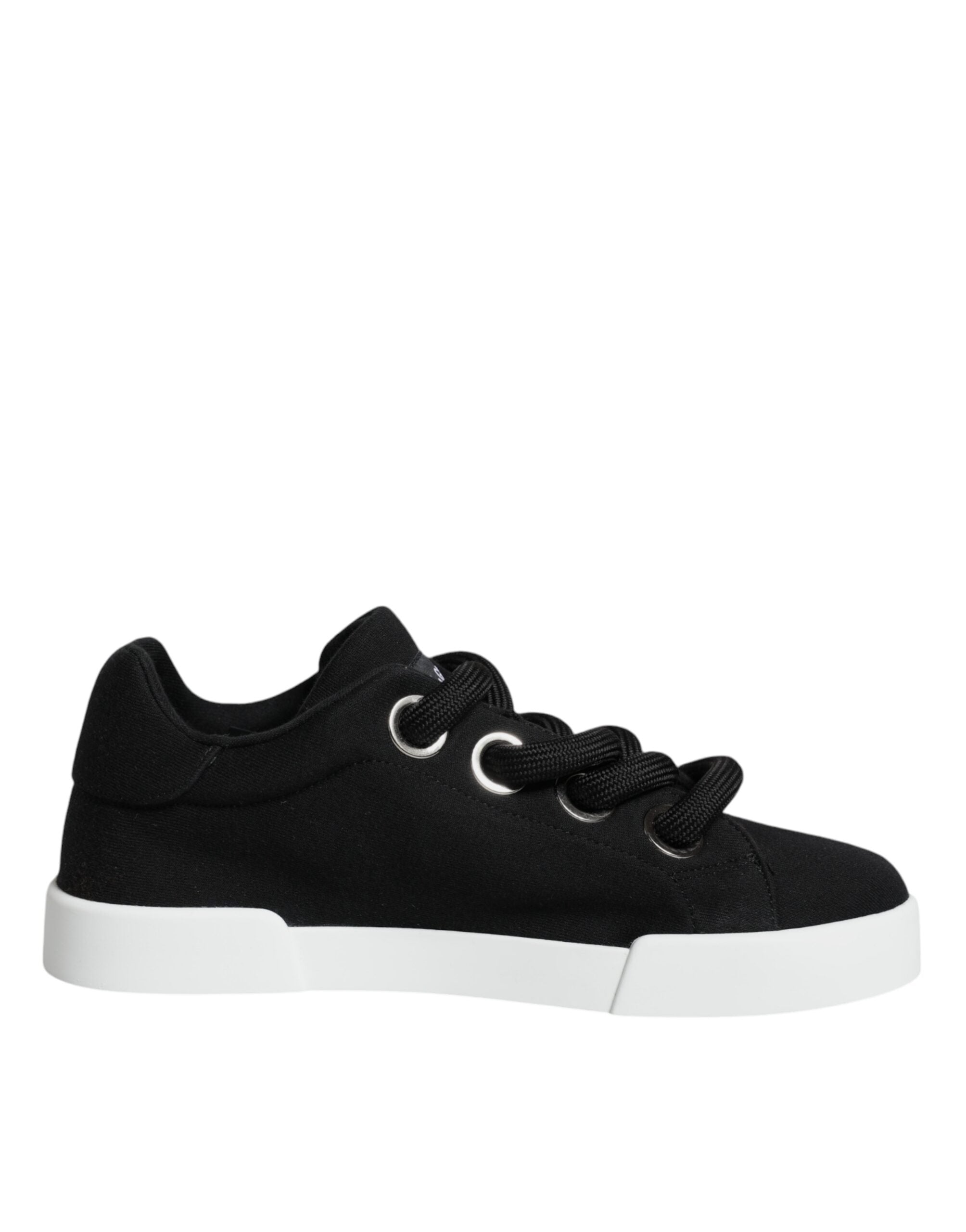 Dolce & Gabbana Black White Portofino Low Top Sneakers Shoes -   -  Dolce & Gabbana.