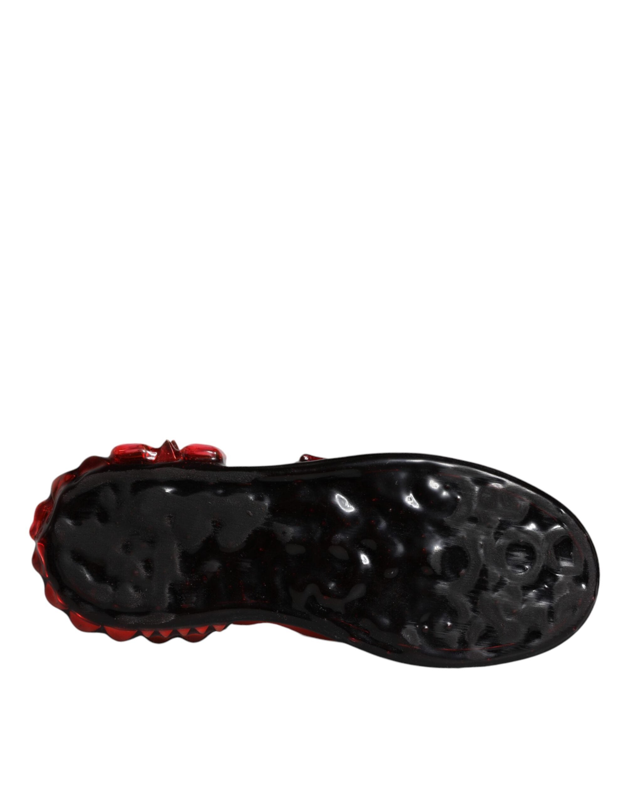 Dolce & Gabbana White Red Crystals Leather Portofino Sneakers Shoes -   -  Dolce & Gabbana.