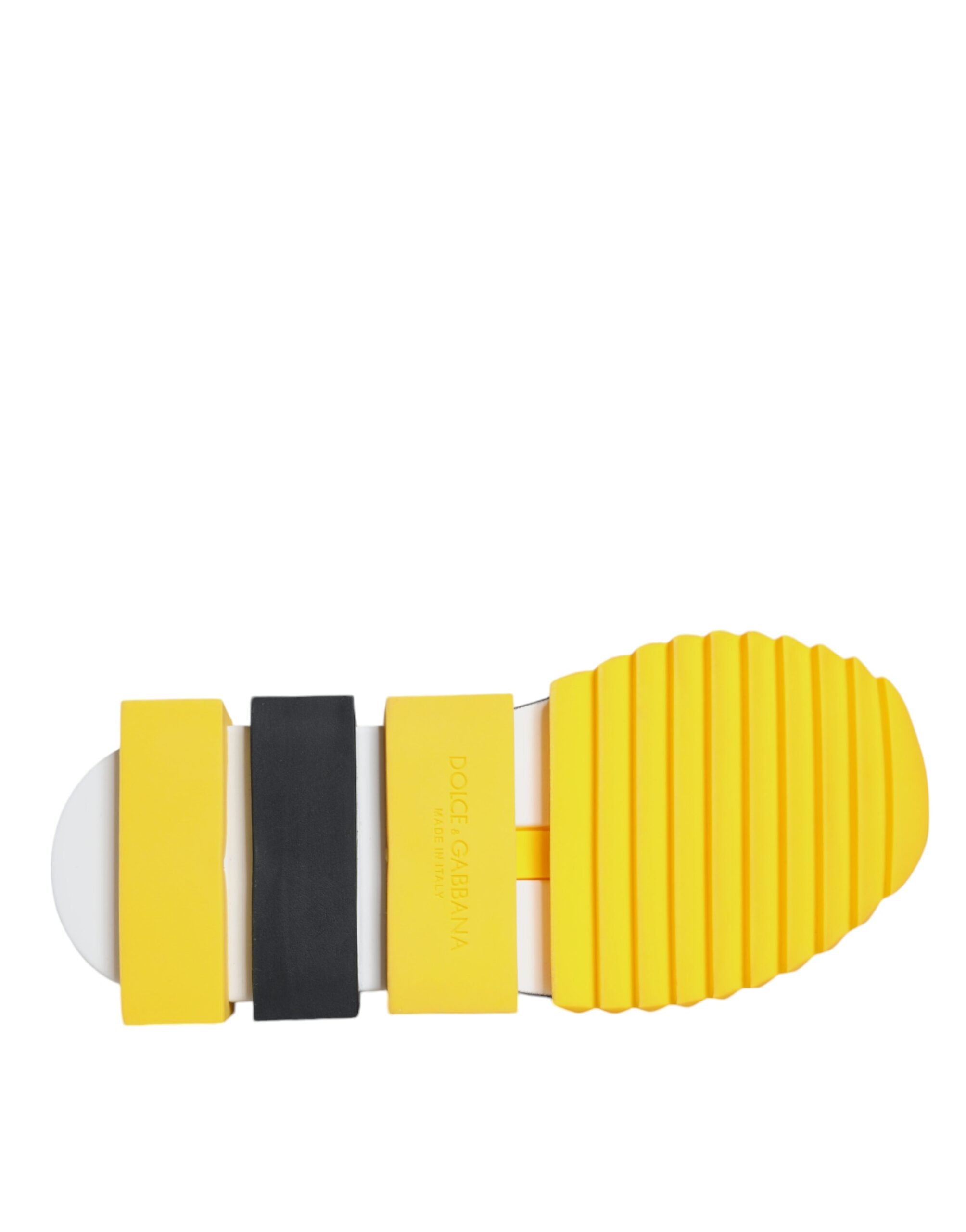 Dolce & Gabbana Yellow Sorrento Crystals Low Top Sneakers Shoes -   -  Dolce & Gabbana.