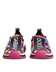 Dolce & Gabbana Pink Sorrento Crystals Low Top Sneakers Shoes -   -  Dolce & Gabbana.