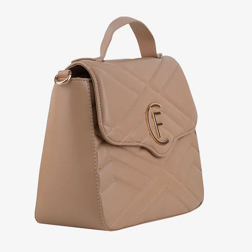 CRISTINAEFFE Beige Artificial Leather Women Crossbody Bag -  Luxury Cross Body Bag for Women -  CRISTINAEFFE.