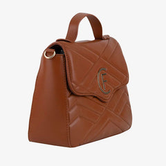 CRISTINAEFFE Brown Artificial Leather Women Crossbody Bag -  Luxury Cross Body Bag for Women -  CRISTINAEFFE.